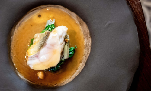Grondin cuit au charbon, artichauts, mesclun 2_2 (1)