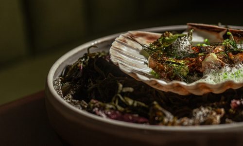 Saint-Jacques, choux de Bruxelles, beurre blanc