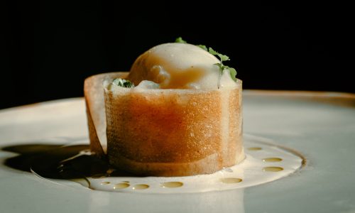 Pomme, thé vert au riz grillé, citron vert